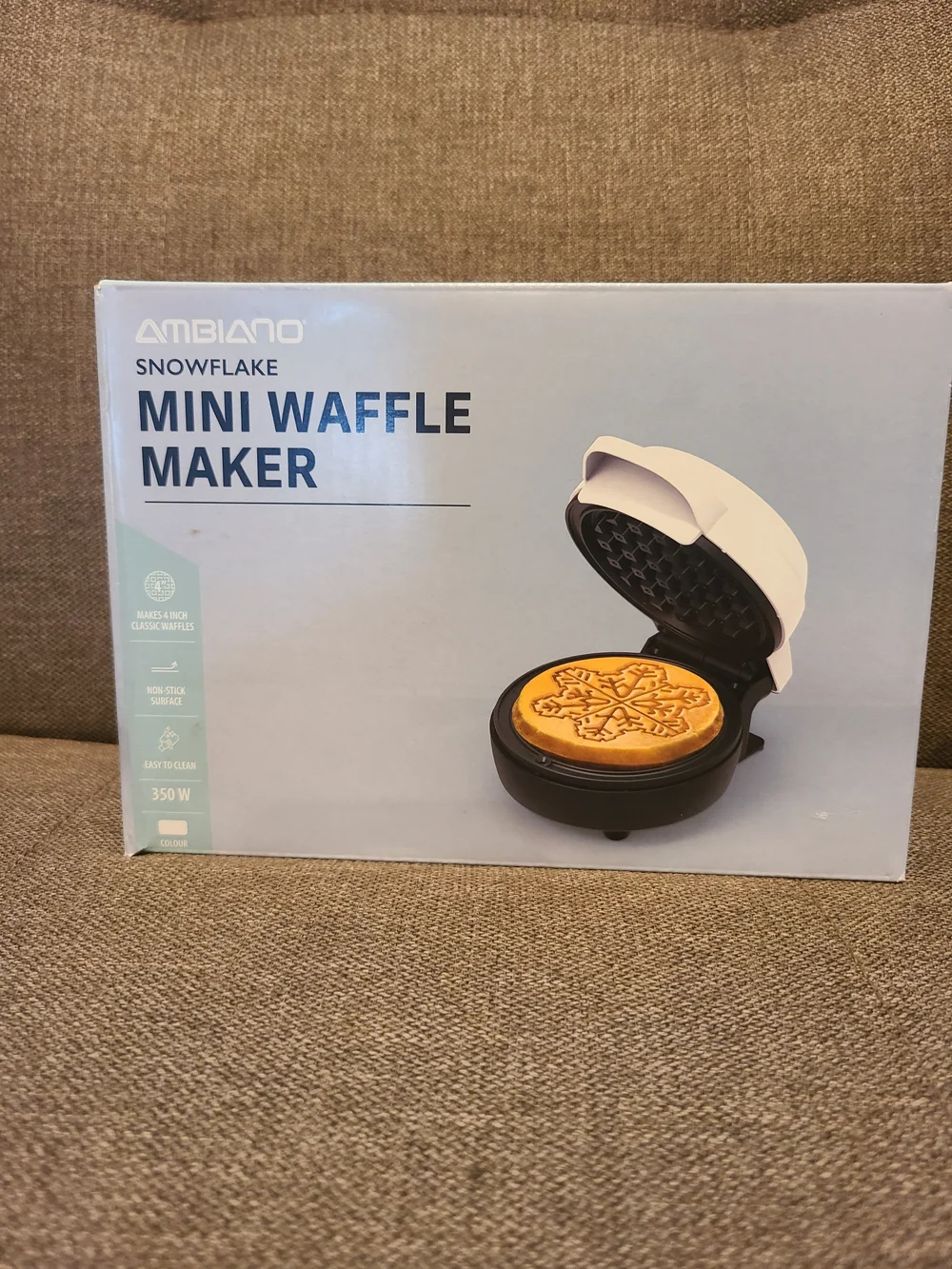 Ambiano Snowflake Mini Waffle Maker - New